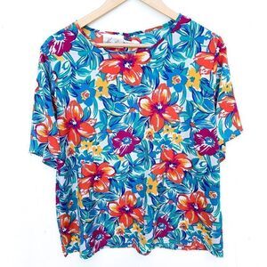 Vintage Kathie Lee Multi Floral Hawaiian Shirt
